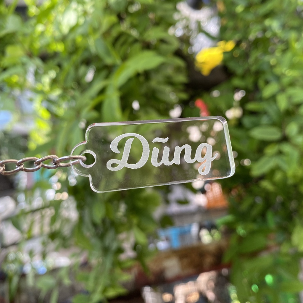 Móc Khóa Khắc Tên Cá Nhân và Ngày Sinh - Dailyme