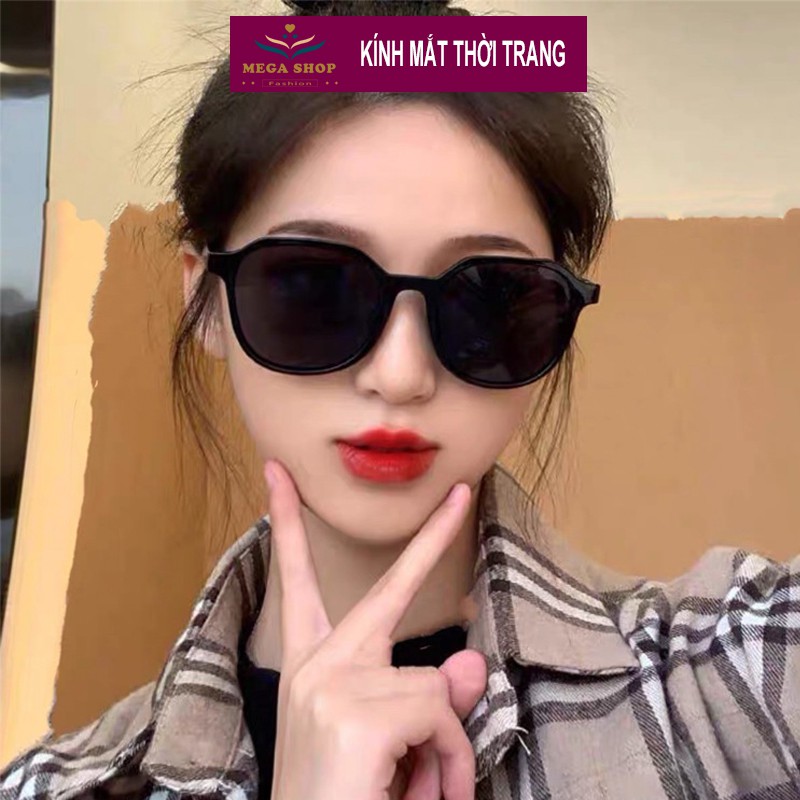 Kính râm thời trang nữ Hàn Quốc màu đen chống tia cực tím UV400 cực xinh, dễ phối đồ | BigBuy360 - bigbuy360.vn