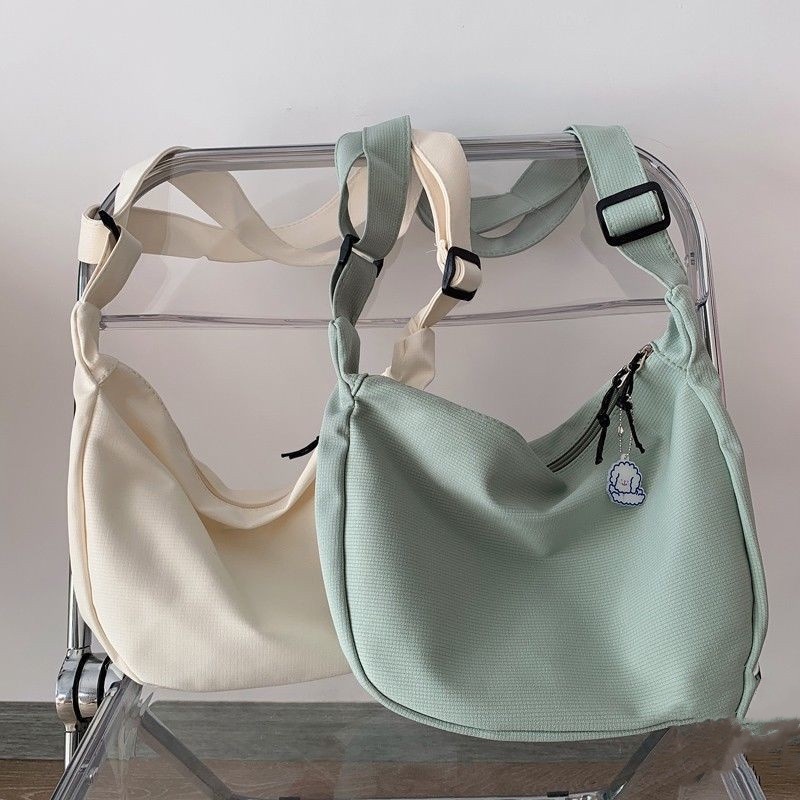 Túi Đeo Chéo Vai Màu Sắc Đơn Giản Phong Cách Harajuku Nhật Bản