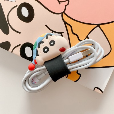 Dây cáp sạc hoạt hình sáng tạo Dây Sạc iphone kết thúc dây điện Hàn Quốc chống quấn điện thoại máy tính bảng