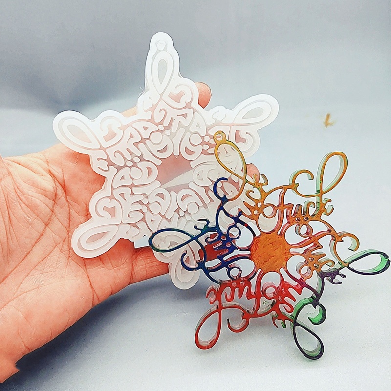 Sa Khay Đựng Trái Cây Hình Bông Tuyết Pha Lê