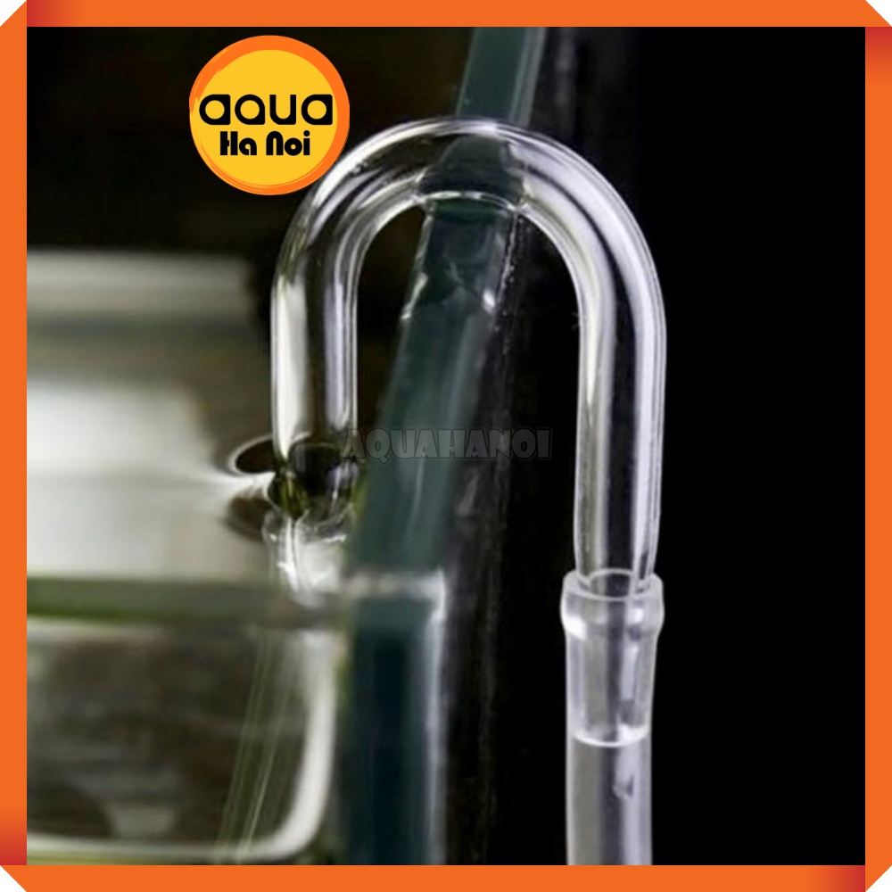 Cốc sủi CO2 thủy tinh siêu mịn cho hồ thủy sinh -  Tặng kèm chữ U chống gập dây, van 1 chiều, núm hít treo thành bể