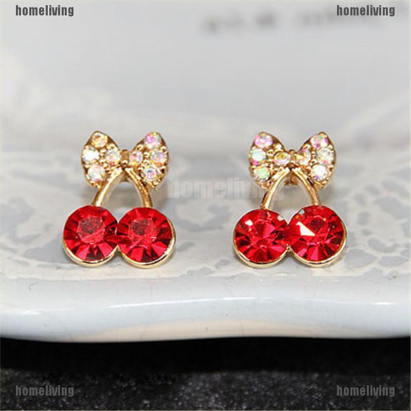 [homeliving] Khuyên Tai Hình Nơ Đính Đá Cho Nữ