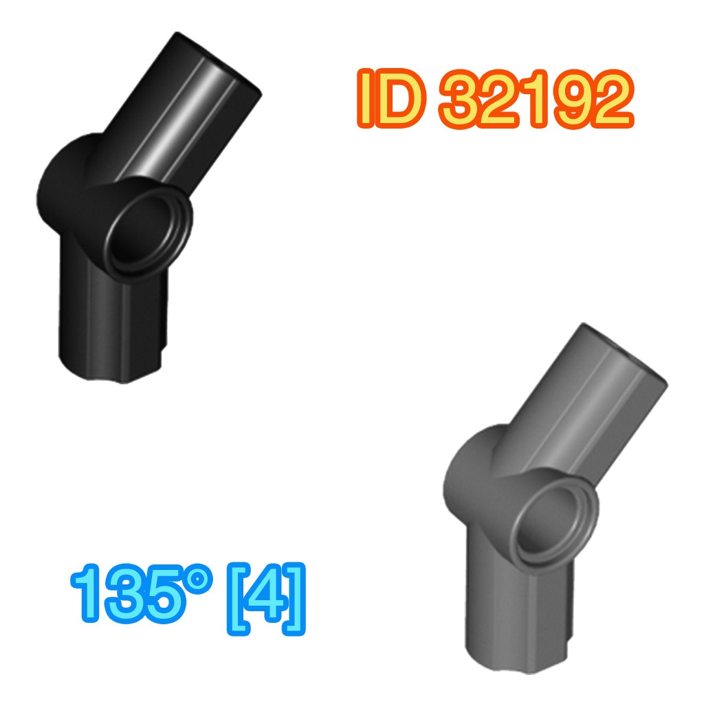 LEGO Technic Đầu Nối Trục & Chốt Số #4 Góc 135° ID 32192