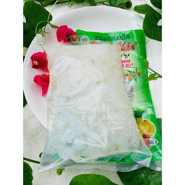 Thạch dừa Bến Tre Minh Châu túi 500gram