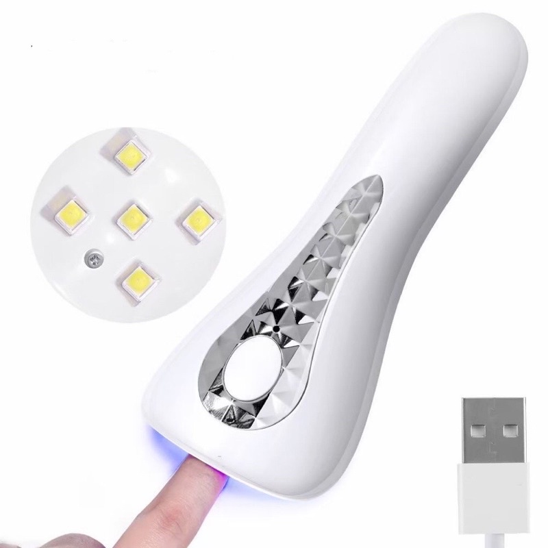 Máy hơ gel móng mini tích tiện 18w 5 bóng đèn