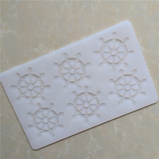 HCM - Khuôn silicon đổ socola hình bánh lái tàu thuyền decor trang trí bánh kem