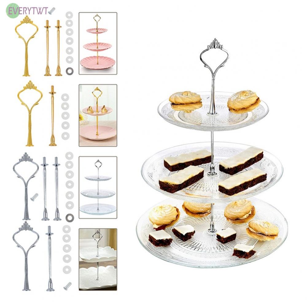 2/3 Tier Cake Plate /Stand Cupcake Fittings /Silver Golden /Wedding Party No Plate