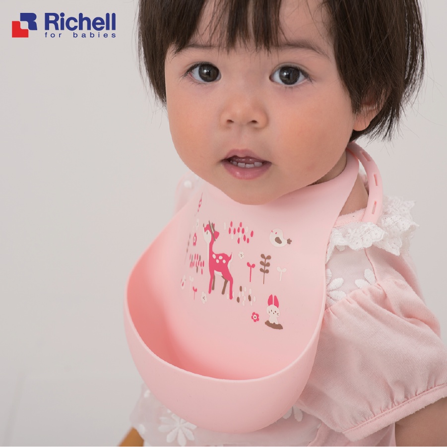 Yếm ăn dặm Richell silicone