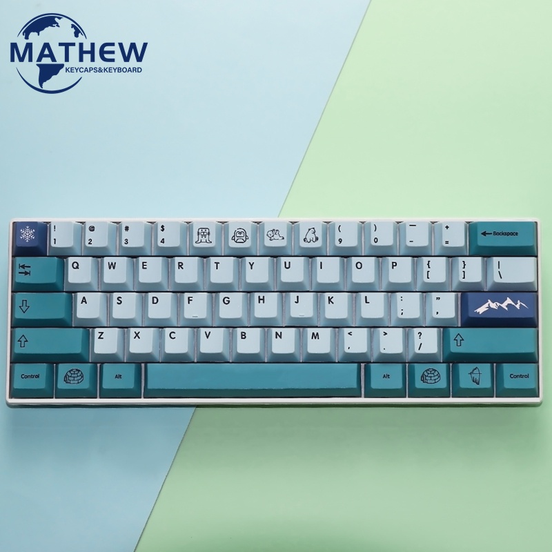READY STOCK! GMK Iceberg Keycap Cherry PBT Keycaps 129pcs For Mechanical Keyboard 61 64 84108 Layout  Dye-Sublimation