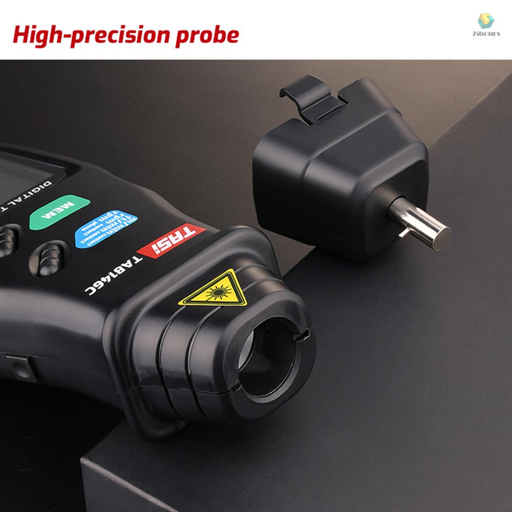 Máy Đo Tốc Độ Kỹ Thuật Số Laser Không Tiếp Xúc 2 Trong 1 Không Tiếp Xúc TA8146C 2.5-9999Rpm Kèm Túi Vải