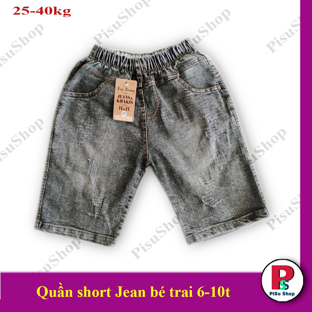 Quần Sort Jean bé trai 6-10t