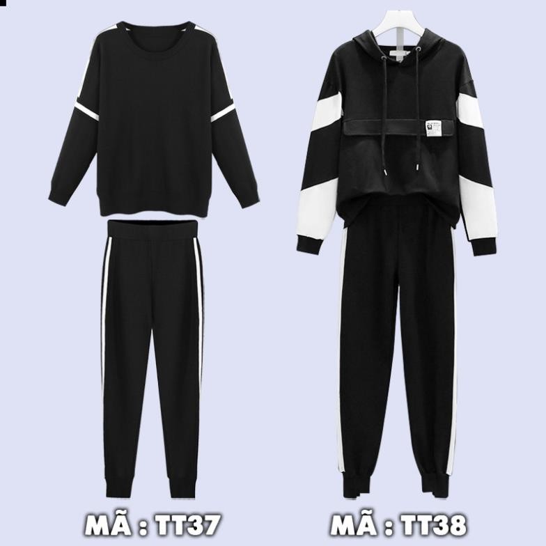 Bộ Quần áo thu đông nam nữ 💖FREESHIP💖 dáng thể dục thể thao hàn quốc đẹp bao gồm áo khoác hoodie và quần jogger * ཾ