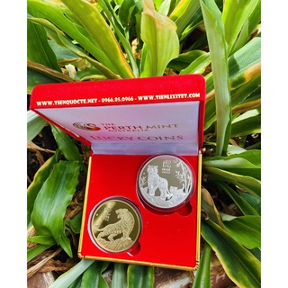 Tiền Xu Con Hổ (Cọp) mạ Vàng, mạ Bạc ÚC - Xu Con Hổ (Cọp)