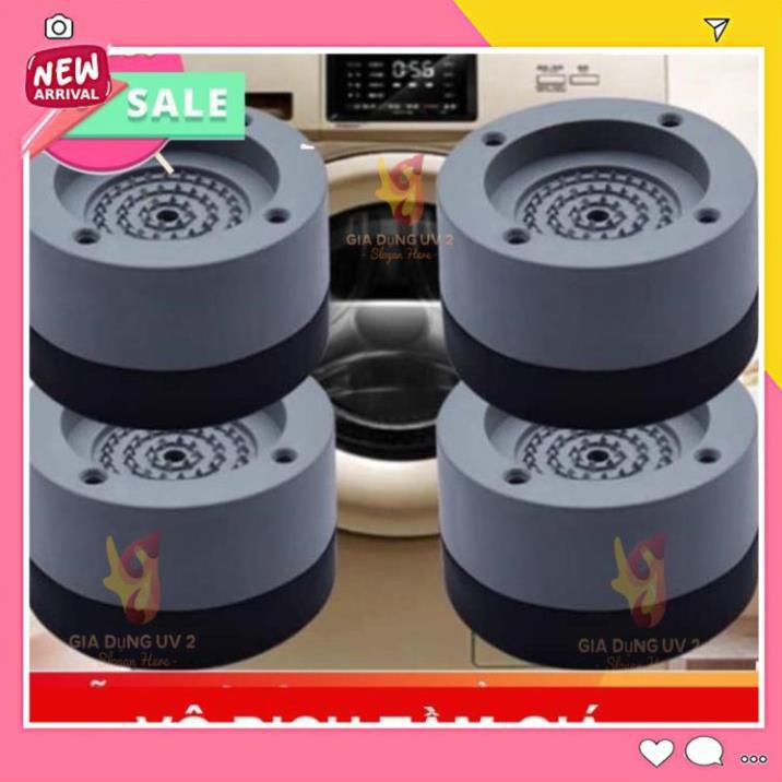 Bộ 4 miếng đệm cao su lót chân máy giặt chống rung chống ồn, giảm tiếng ồn hiệu quả, cho máy giặt, bàn ghế - SILICON