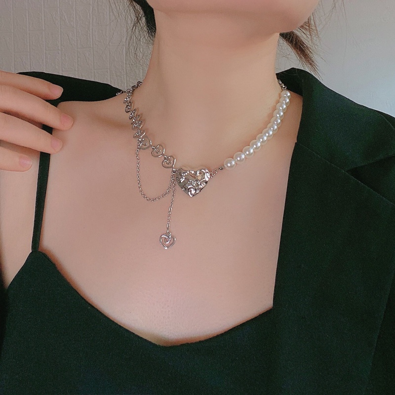 Vòng cổ Đính Ngọc Trai Phong Cách Harajuku Thời Trang