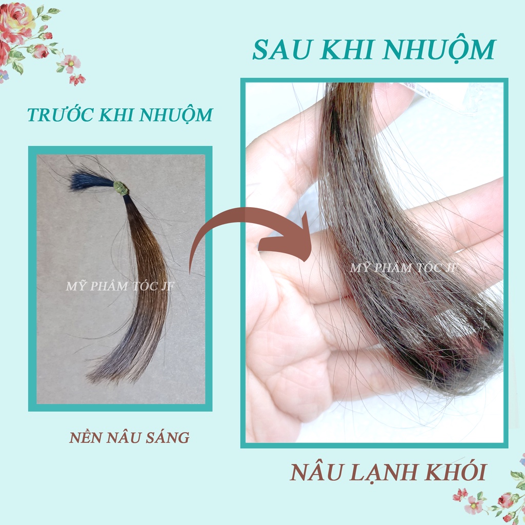 Thuốc nhuộm tóc màu NÂU LẠNH ÁNH KHÓI - Lên Từ Nền Nâu level 5,6 - KHÔNG TẨY