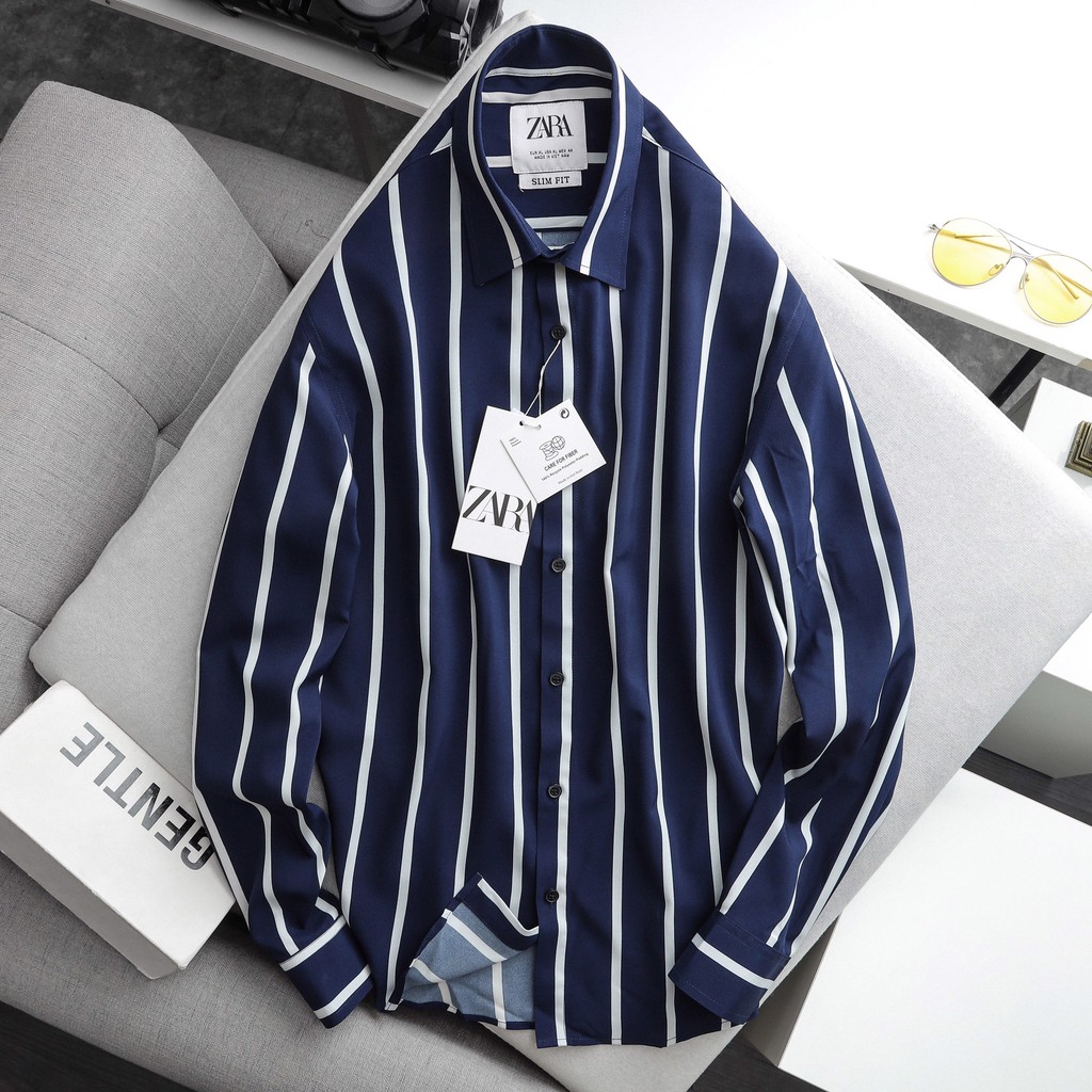 [FREESHIP] Áo sơ mi sọc [ZARA] [BAO ĐỔI TRẢ] cotton siêu mịn mát | BigBuy360 - bigbuy360.vn