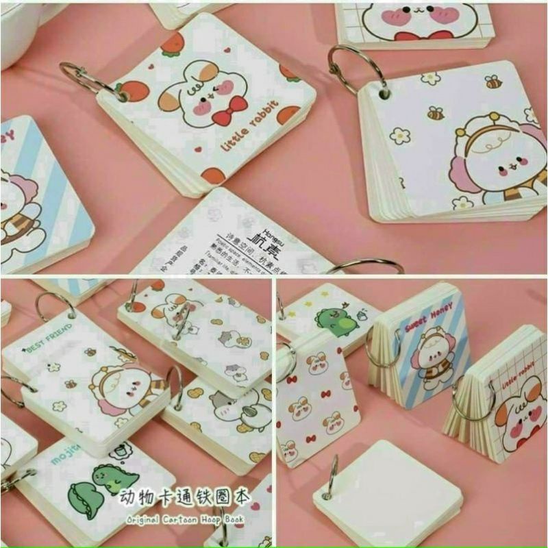Tệp ghi chú note tự động kèm móc khóa kute sổ ghi chú