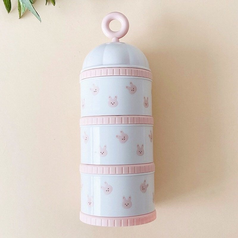 Hộp chia sữa ba ngăn Dottodot&amp;TGM đựng sữa đồ khô thức ăn dặm chống ẩm tiện dụng cho bé- Haobaby2018