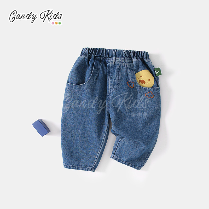 Quần Denim Trơn Màu Xinh Xắn Dành Cho Bé 0-6 Tuổi