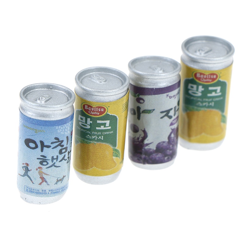 Bộ 4 Bình Nước mini Tỉ Lệ 1: 12 Trang Trí Nhà Búp Bê