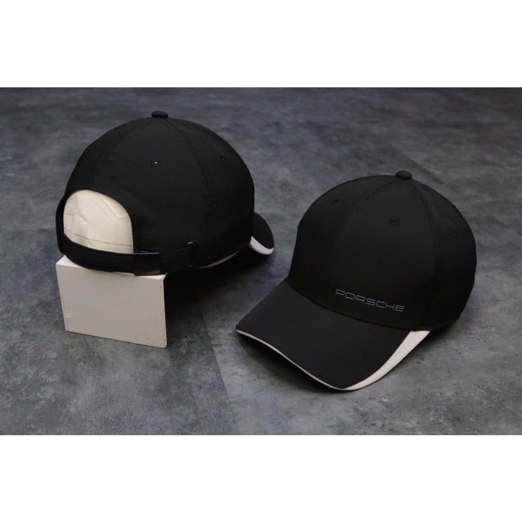 Nón kết Porsche chất kaki dù cao cấp, logo in nổi, khoá cài kim loại. Nón free size