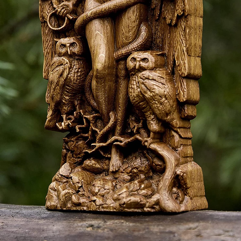 Ancient Wiccan Goddess Statue,Altar Sculpture,Greek Goddess Statue Mythology Mother Earth Gaia Figurines for Pagan Home