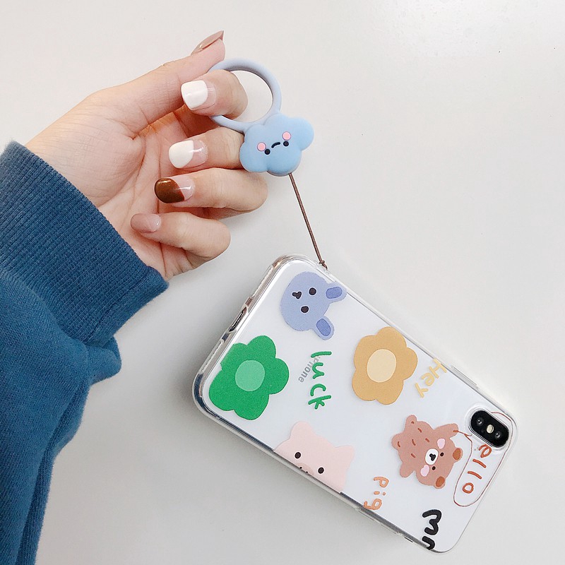 Dây đeo tay bằng silicon chống rơi kiểu dáng độc đáo dễ thương cho điện thoại/ túi xách/chìa khóa