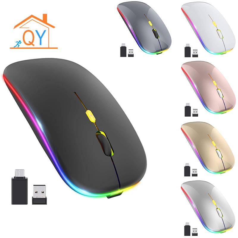 Chuột máy tính không dây có đèn LED cổng USB Type C nhiều màu sắc tùy chọn dành cho máy tính xách tay