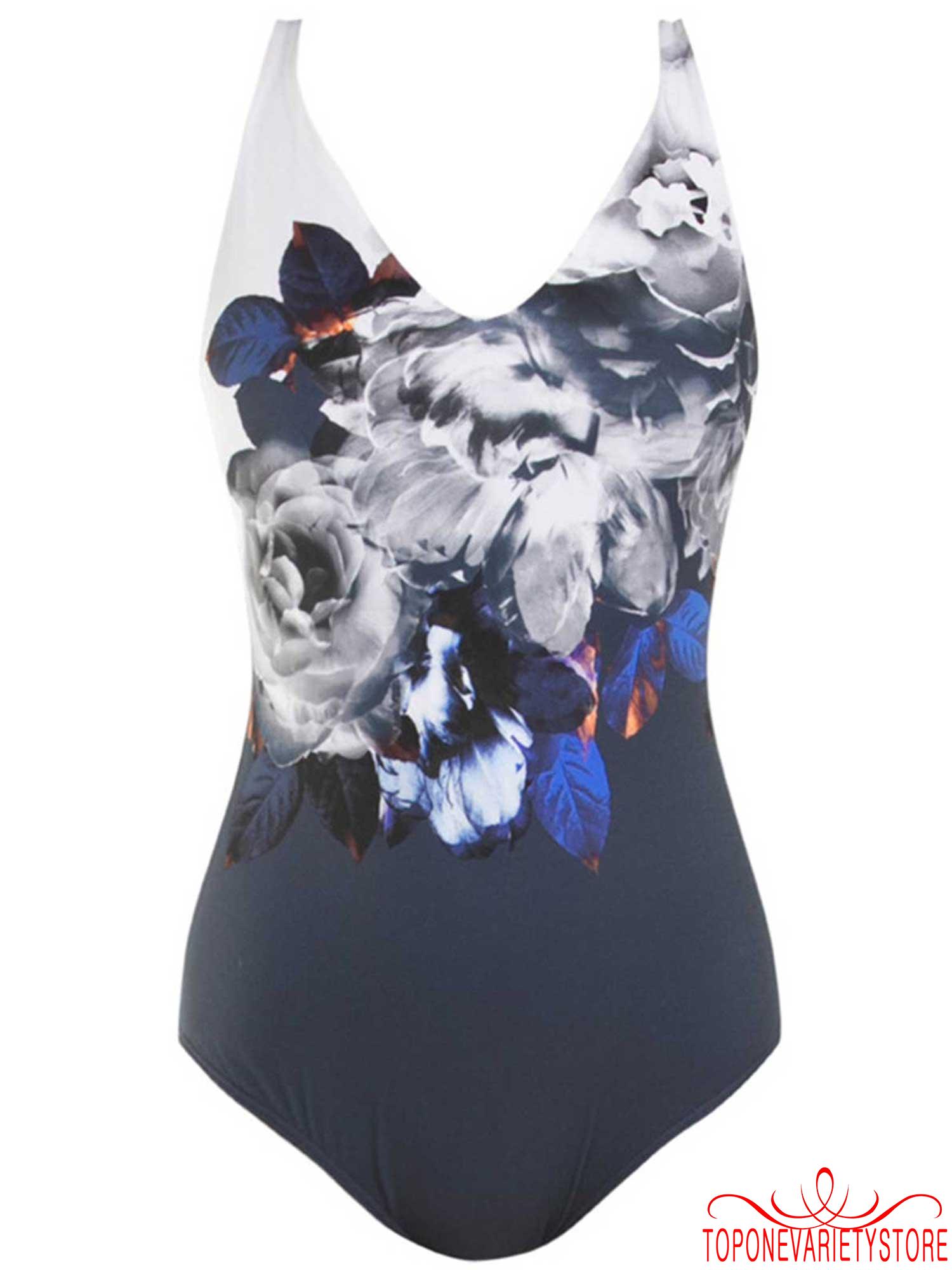 Đồ Bơi Một Mảnh Cổ V Họa Tiết Hoa Cho Nữ | BigBuy360 - bigbuy360.vn