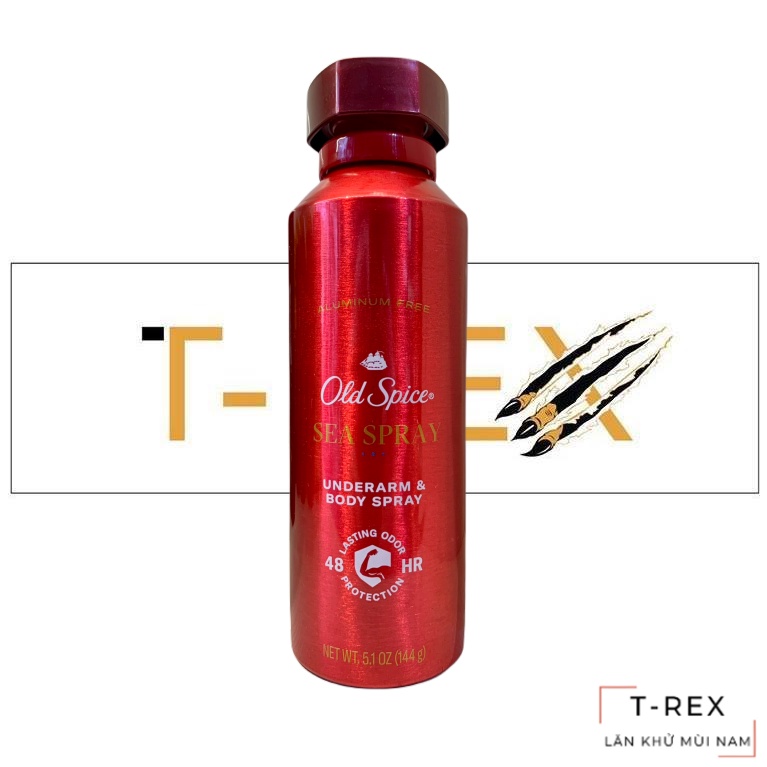Xịt Khử Mùi Old Spice Sea Spray Aluminum Free Body Spray Fresh Scent Of Citrus & Kelp 144Gr
