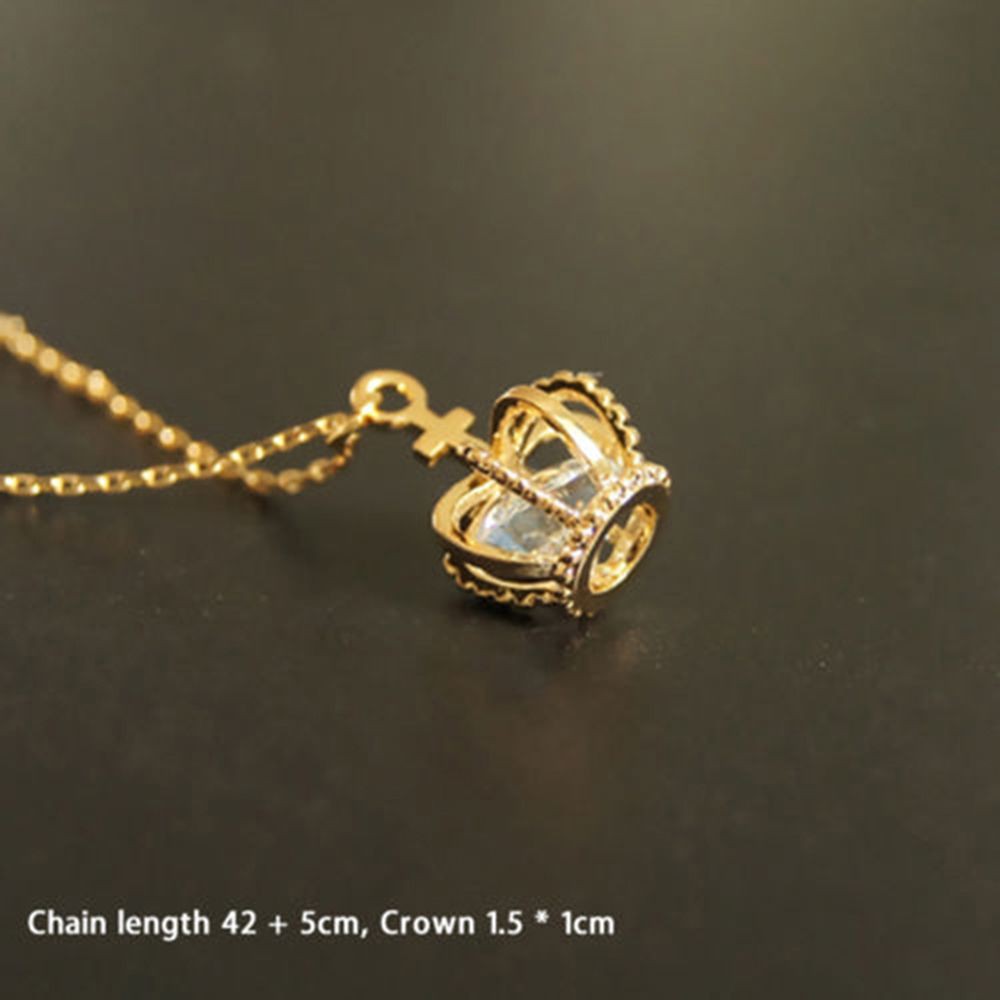 Dây chuyền hợp kim mạ vàng/bạc đính đá zircon sang trọng quý phái dành cho nữ