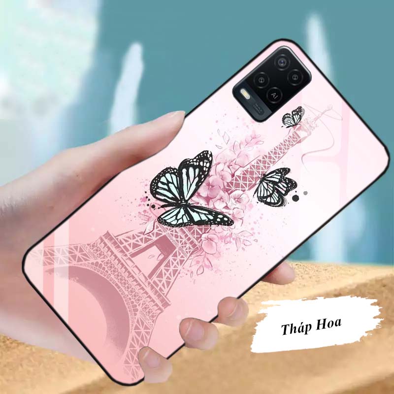 Ốp OPPO A54, A55, A74, A94 Lưng Kính Cường Lực Cao Cấp Mới Nhất
