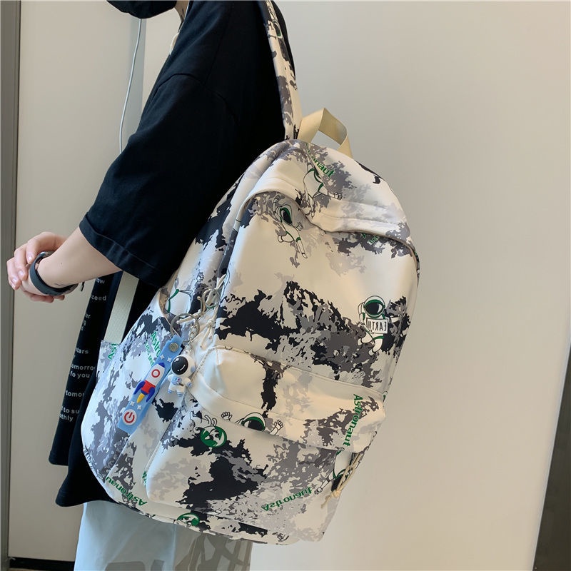 Balo đi học in hình phi hành gia thời trang Hàn Quốc tùy chọn màu sắc cho nam và nữ