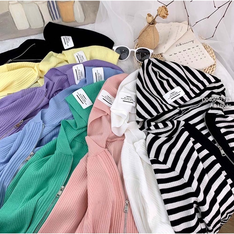 Áo khoác ngoài tay dài có nón khoá hai chiều hai loại TT0406