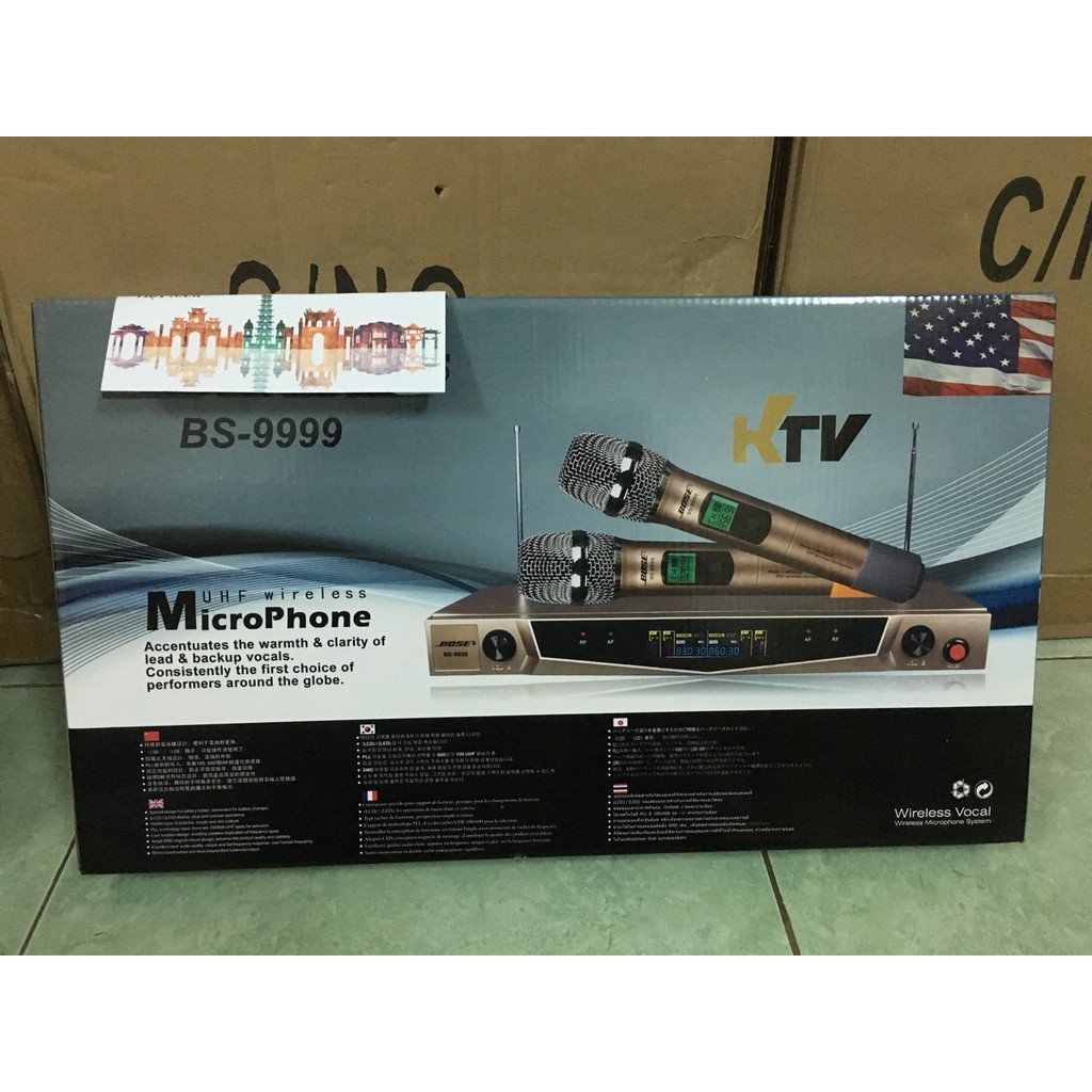 Micro hát karaoke bs9999 thế hệ mới mẫu mã đẹp âm thanh tuyệt vời