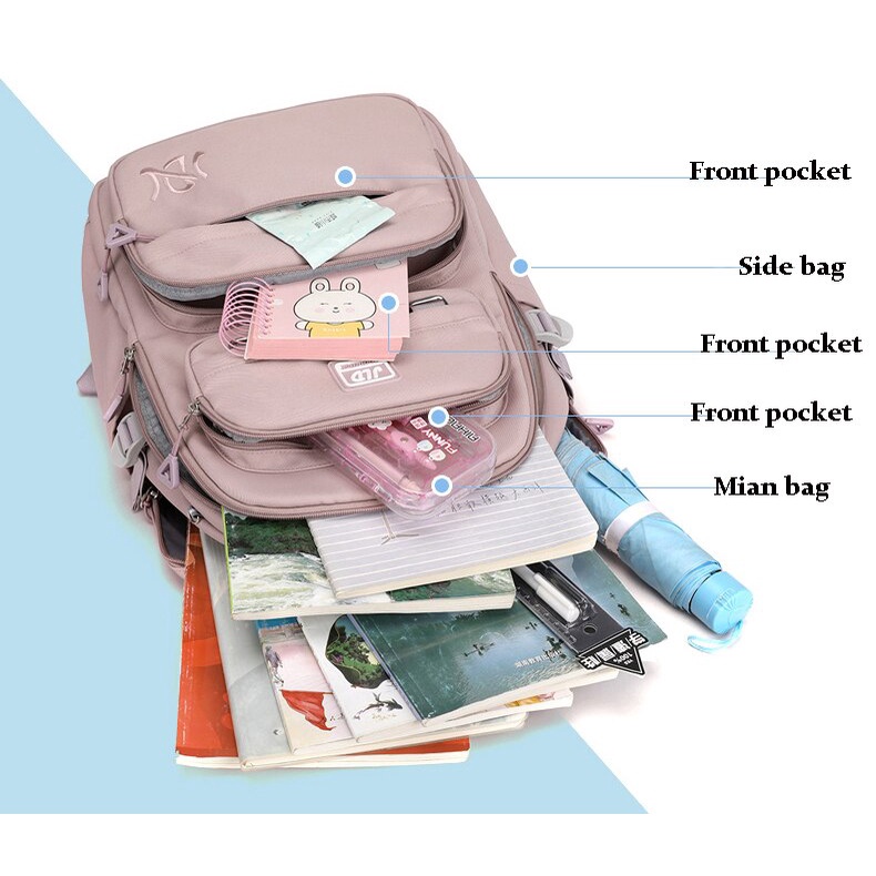 Ba lô Chuwanglin không thấm nước phong cách Unisex cho trẻ em đi học