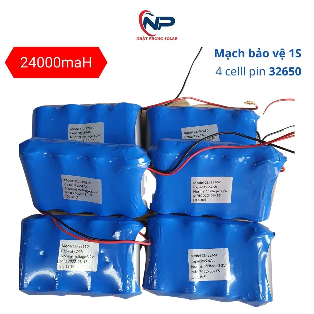 Pin sắt LiFePO4 32650 3.2V SHOPVINSEN kèm mạch bảo vệ 1S  cho đèn năng lượng mặt trời 25W 40W 60W 100w 200W,300W
