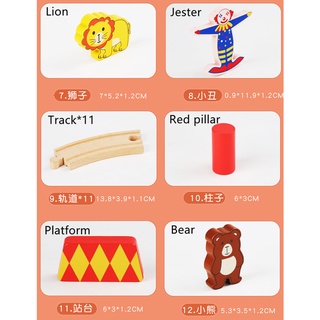 Bộ đồ chơi xe lửa Treeyear 24 mảnh bằng gỗ độc đáo cho bé