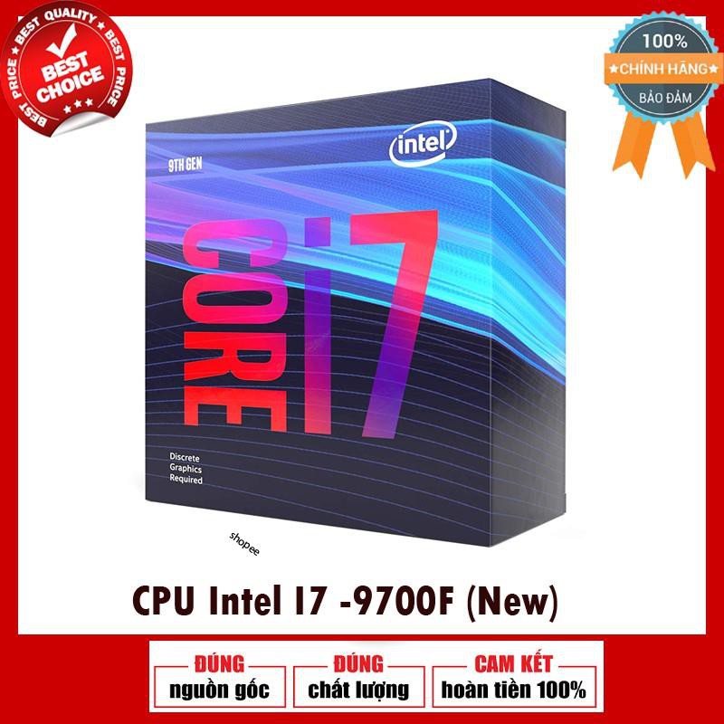 Bộ vi xử lý / CPU Intel Core i7-9700F Full Box [MUA TRAY TẶNG FAN]