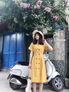 Đầm cổ vest
