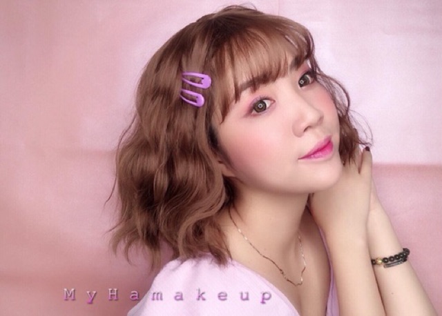 Tóc giả nguyên đầu cao cấp Ngắn Xù tặng lược + lưới