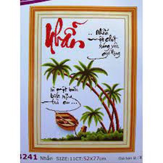 Tranh thêu chữ thập Nhẫn LV3241 chưa thêu