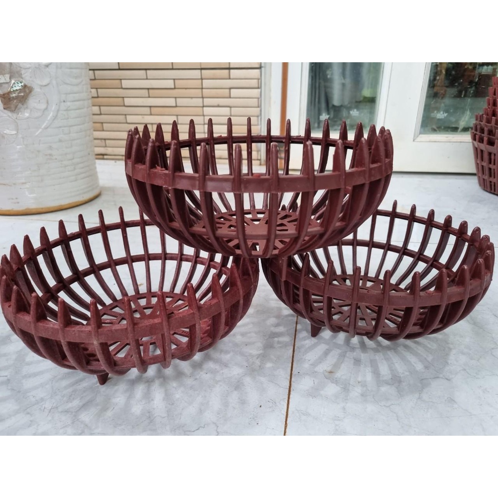 Sét 10 chậu bí f26 nâu trồng lan hàng loại 1 dày chắc chắn