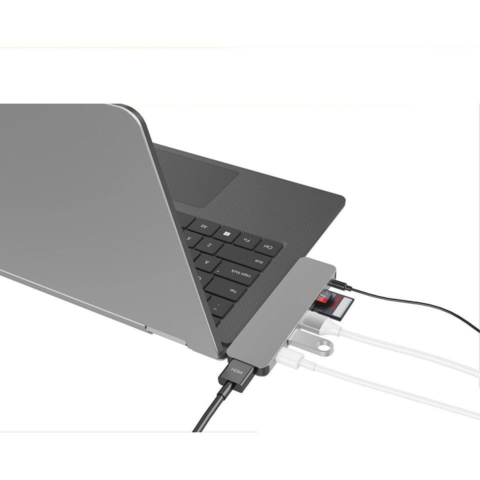 [Mã ELTECHZONE giảm 5% đơn 500K] Cổng chuyển HyperDrive 7-in-1 Solo USB-C Hub cho Macbook, PC &amp; Devices