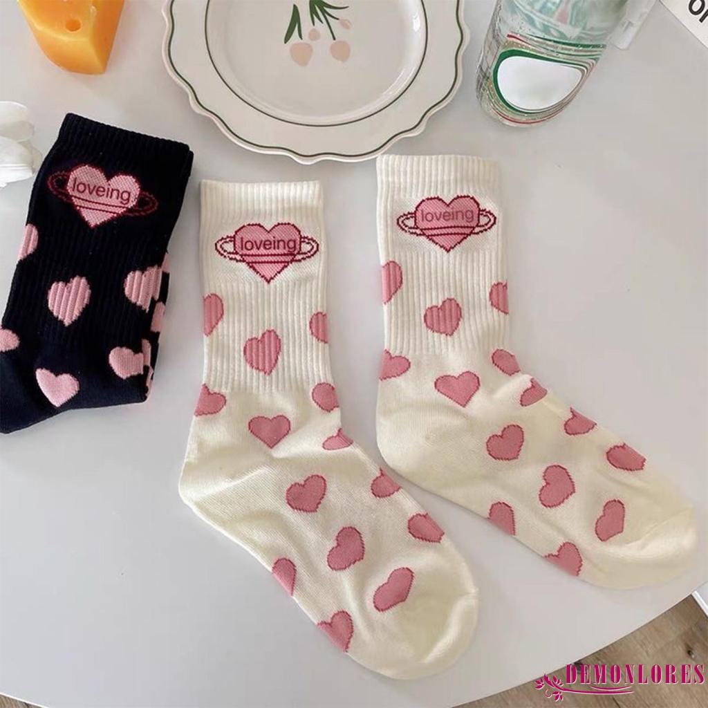 Đôi vớ da in hình trái tim dễ thương dành cho nữ