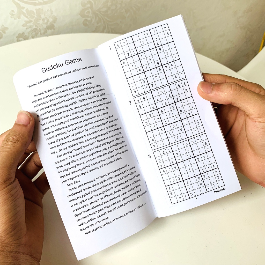 Bộ 100 Bài Hướng Dẫn Chơi Cờ SuDoKu Kèm Lời Giải Chi Tiết Đồ Chơi Board Game Giải Trí