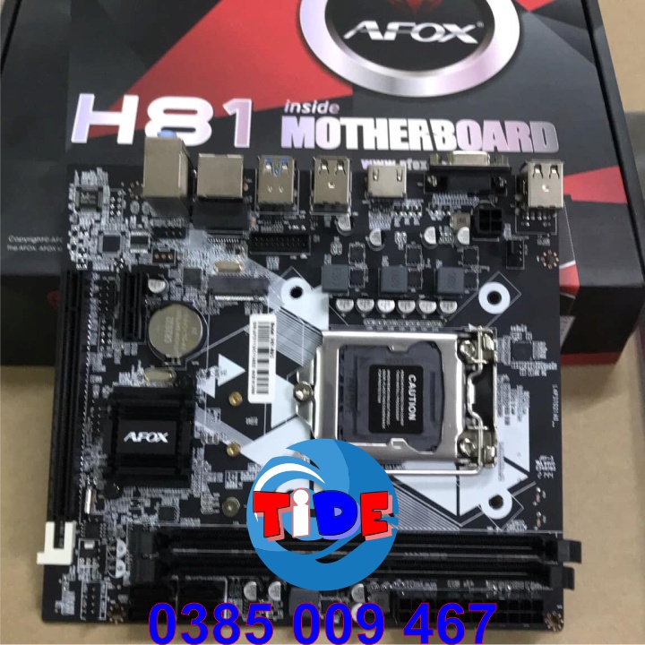 Mainboard – Bo mạch chủ - Main Afox H81 | LGA1150 – Chính hãng – Bảo hành 2 năm