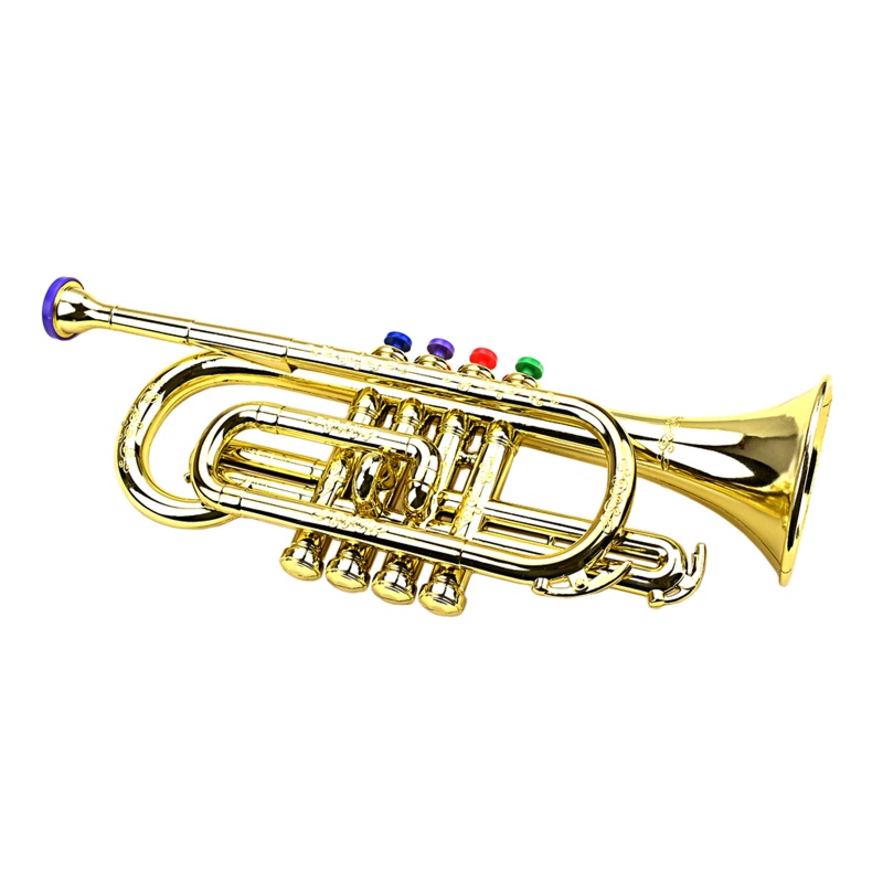 Kèn Đồ Chơi Bằng ABS Phủ Vàng Dễ Thương Cho Bé Mẫu Giáo